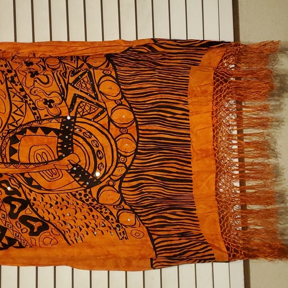 MAGIC Plus Size Sleeveless Maxi Summer dress 3X Orange - Picture 3 of 10